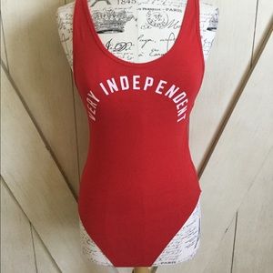 🇺🇸🇺🇸PINK Miss Independent Bodysuit🇺🇸🇺🇸